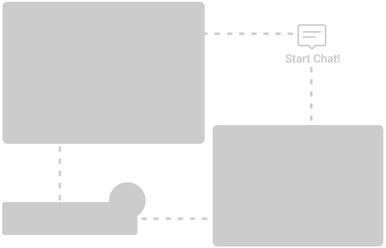 Slingshot showing dashboard to starting a private chat