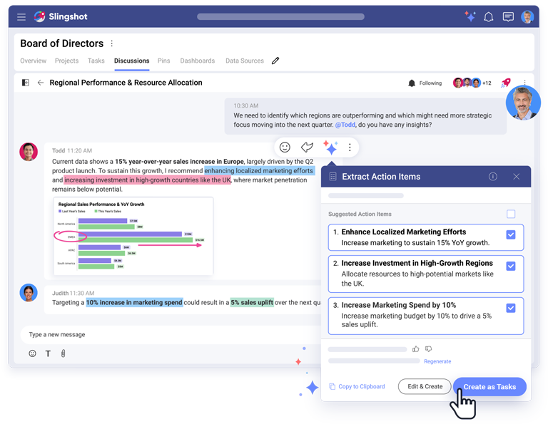 Slingshot Productivity Boost - Turn Messages and Dashboards into Actionable Tasks