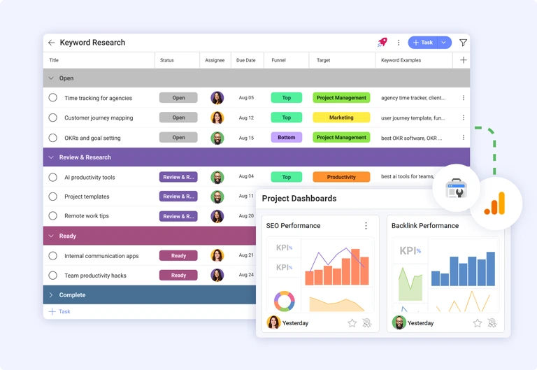 Slingshot SEO Management Template